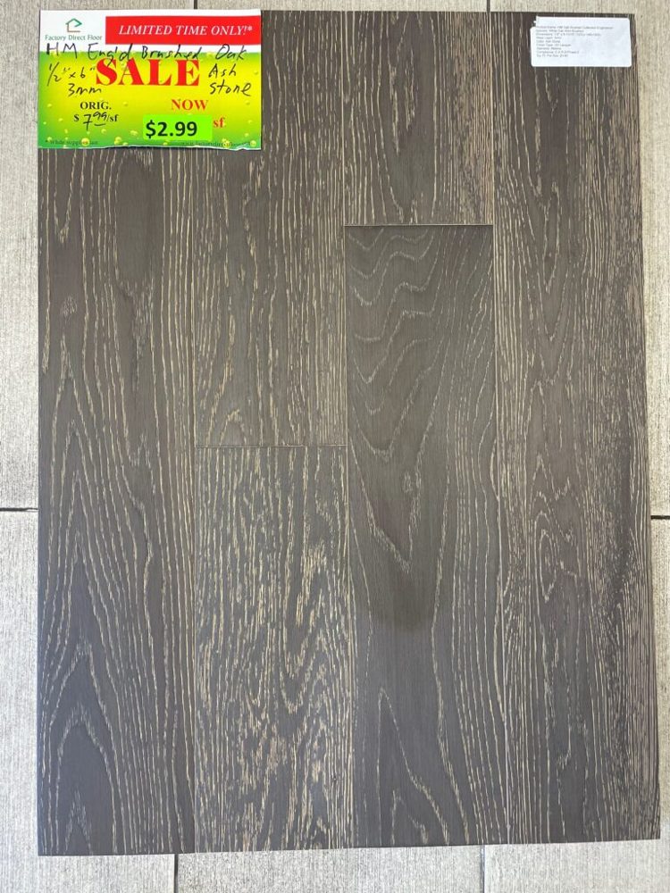 Clearance lot HM-Brushed-Oak-Ash-Stone, group 15