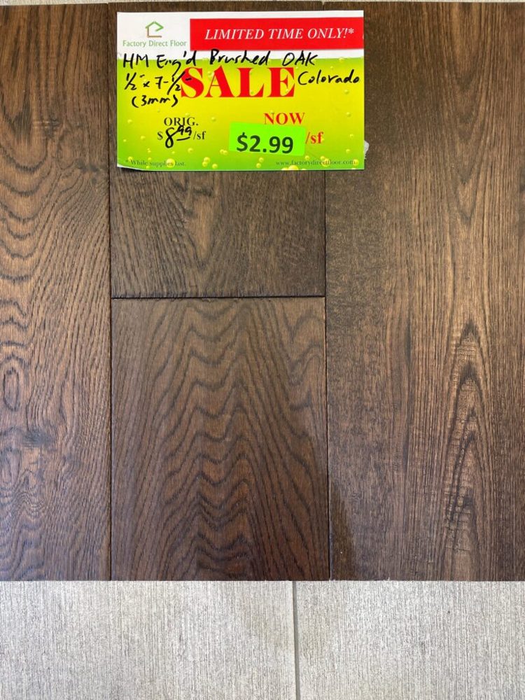 Clearance lot HM-Brushed-Oak-Colorado, group 16