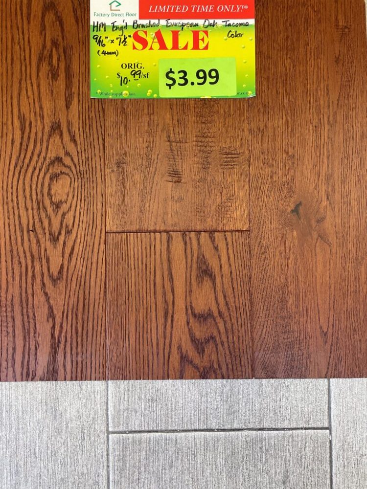 Clearance lot HM-Brushed-European-Oak-Tacoma, group 10