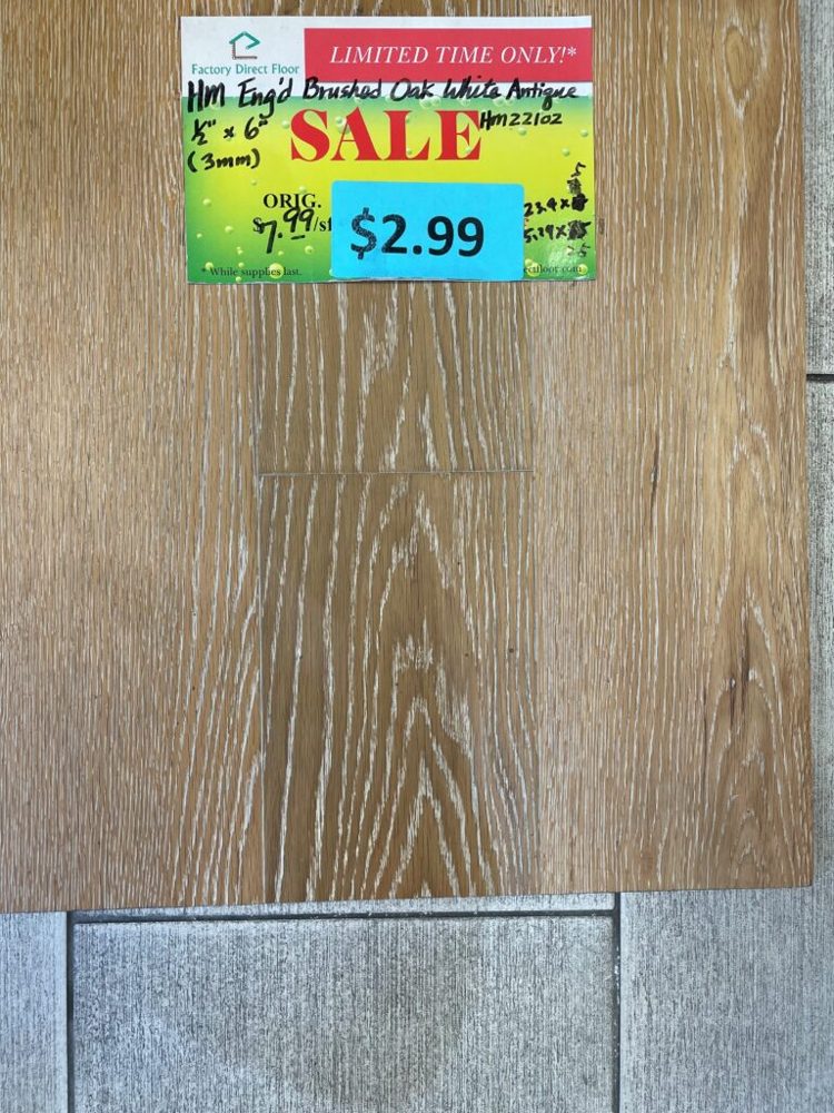 Clearance lot HM-Brushed-Oak-White-Antique, group 9