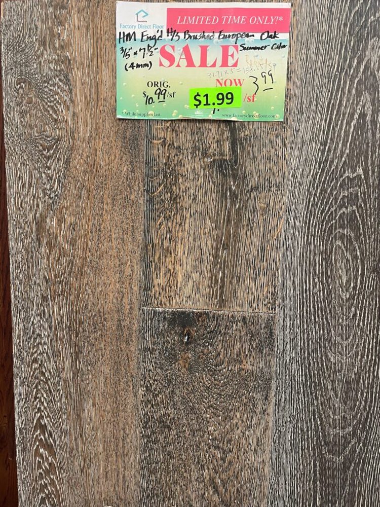 Clearance lot HM-Brushed-European-Oak-Summer, group 18