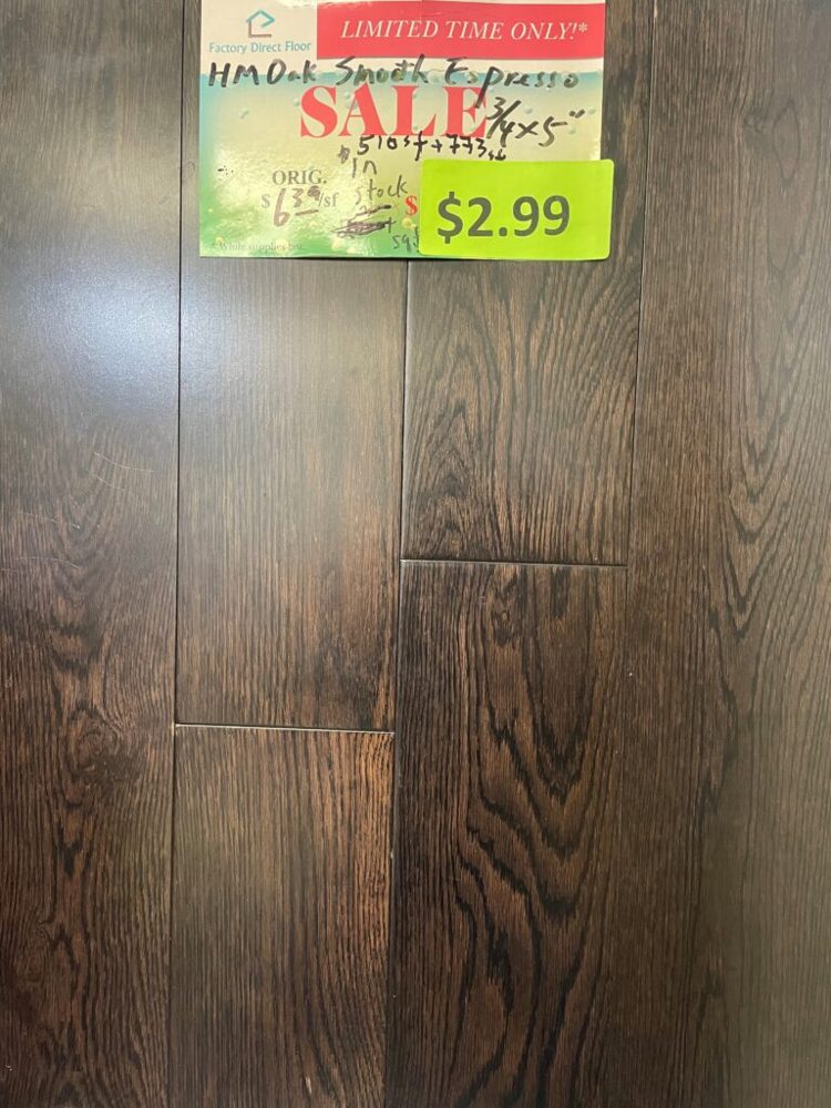 Clearance lot HM-Oak-Smooth-Espresso, group 5