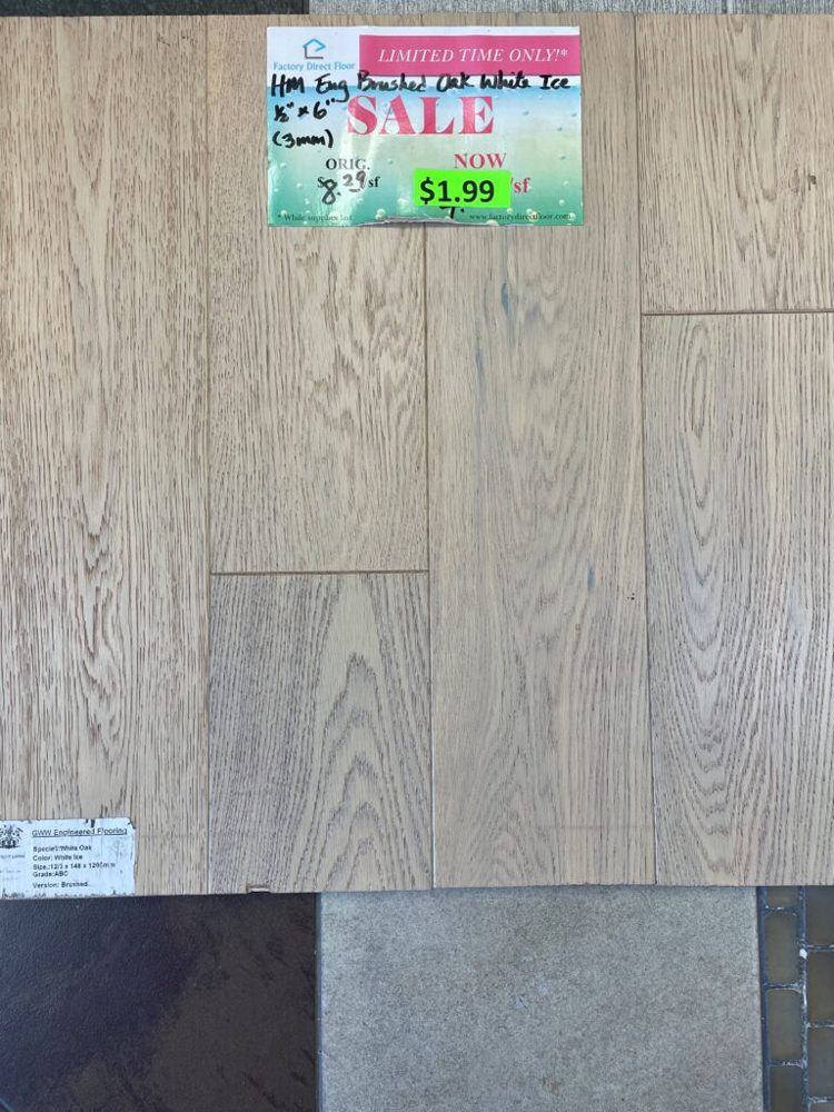 Clearance lot HM-Brushed-Oak-White-Ice, group 16