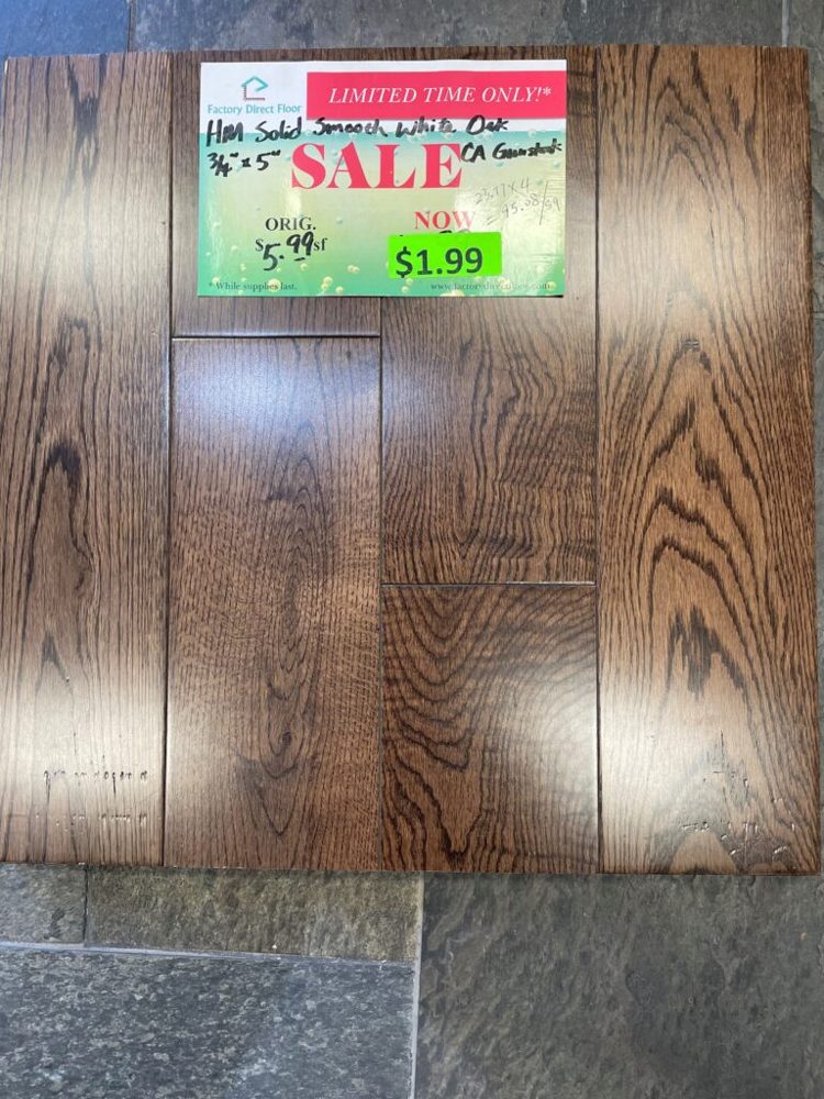 Clearance lot HM-Solid-Smooth-White-Oak, group 3
